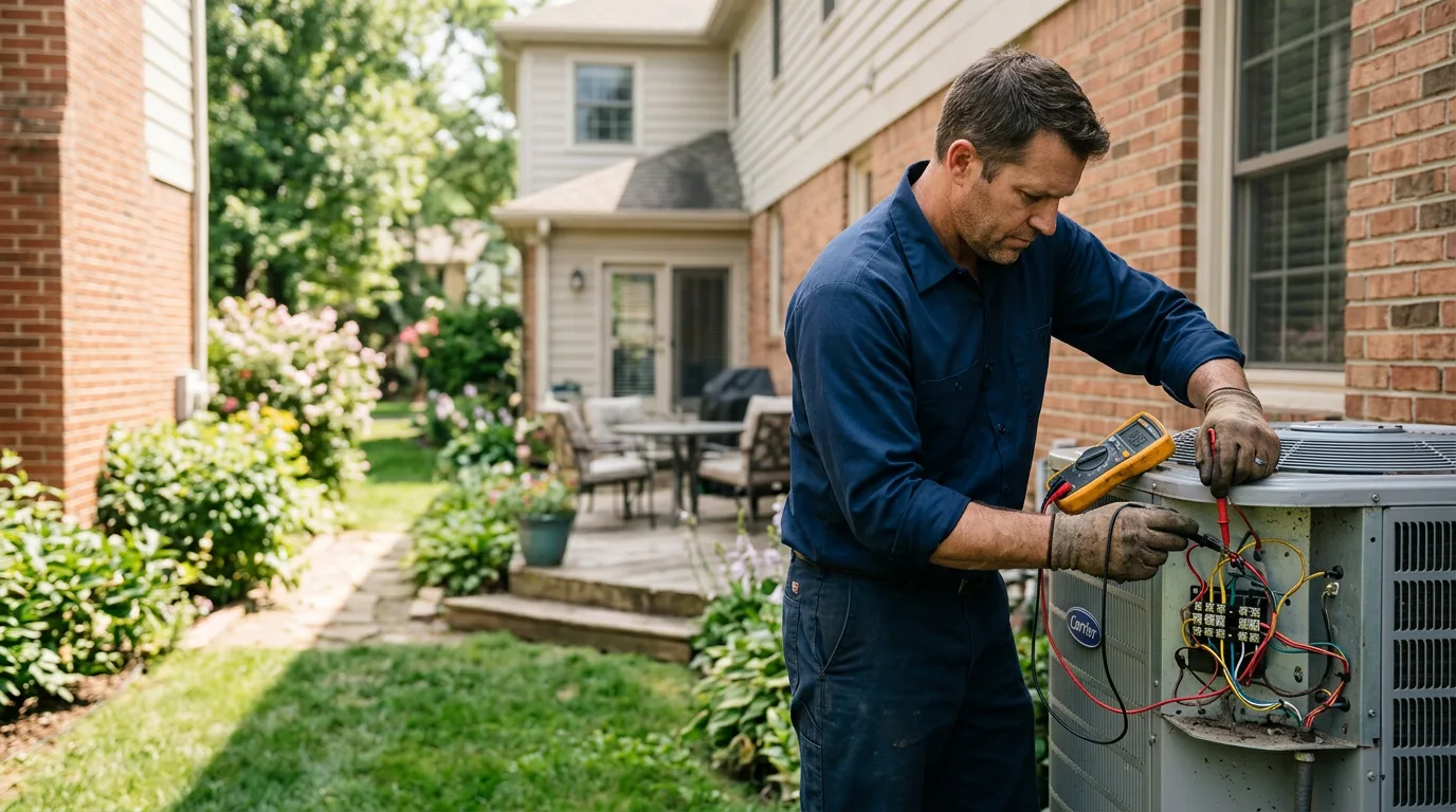 HVAC technician working near Juda, WI